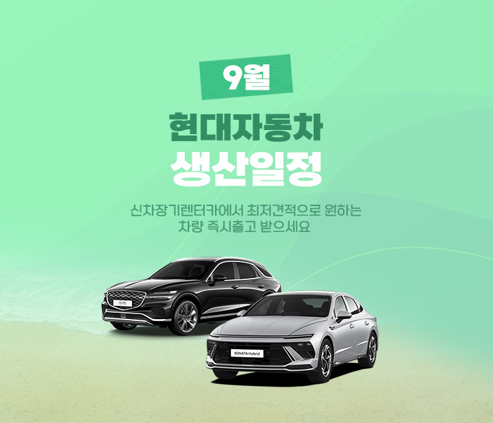 현대자동차 9월 생산일정